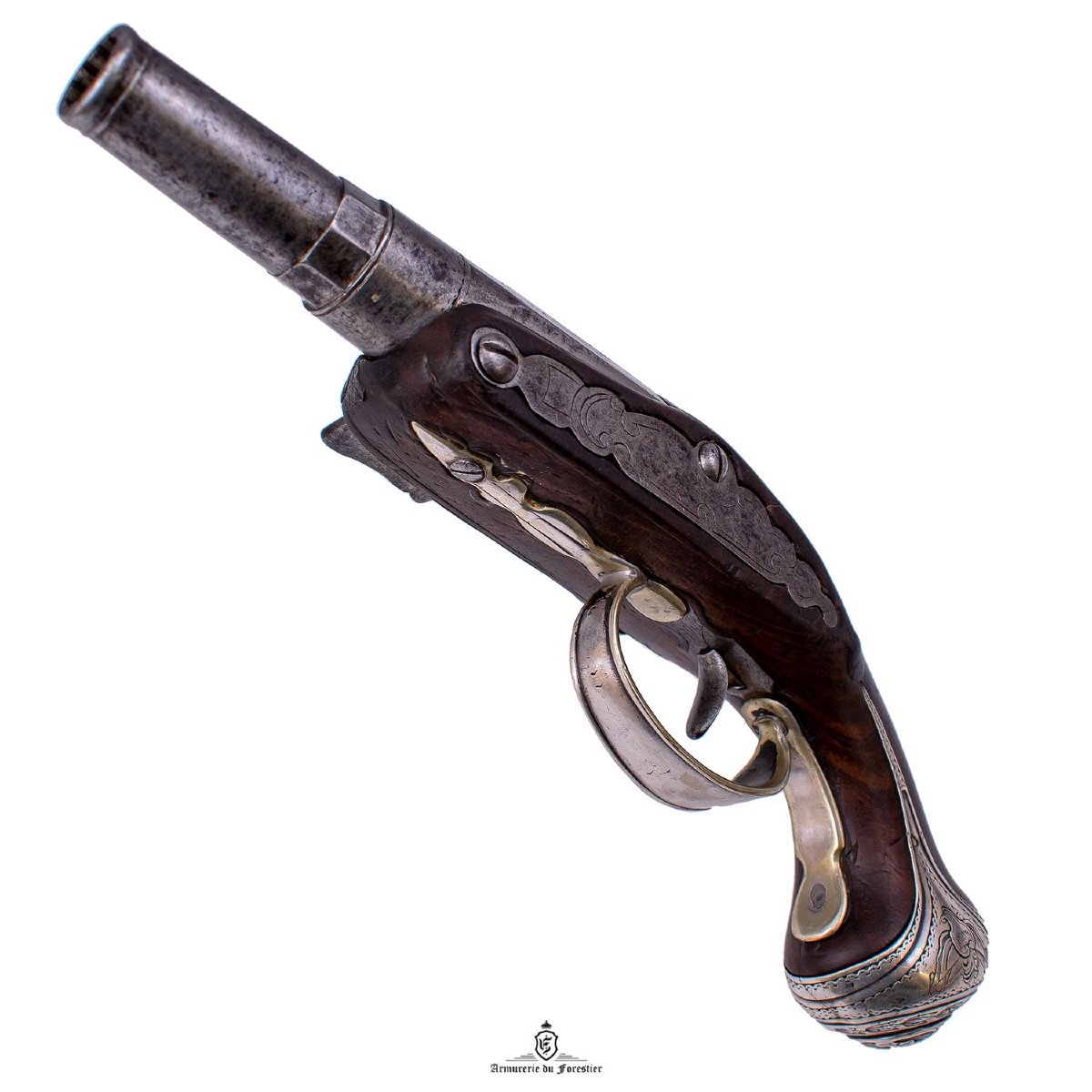 Superb Flintlock Pistol 'perion In Paris' With Links Of Russian Nobility-photo-4