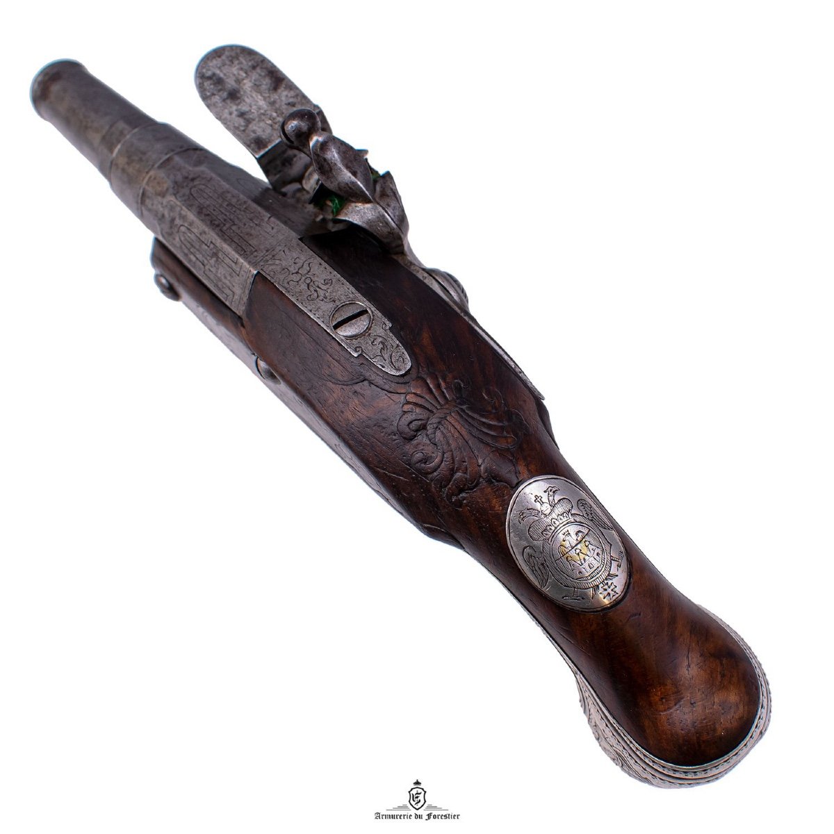 Superb Flintlock Pistol 'perion In Paris' With Links Of Russian Nobility-photo-1