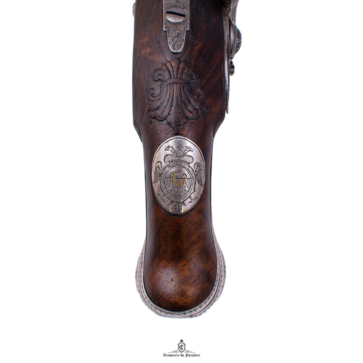 Superb Flintlock Pistol 'perion In Paris' With Links Of Russian Nobility-photo-2