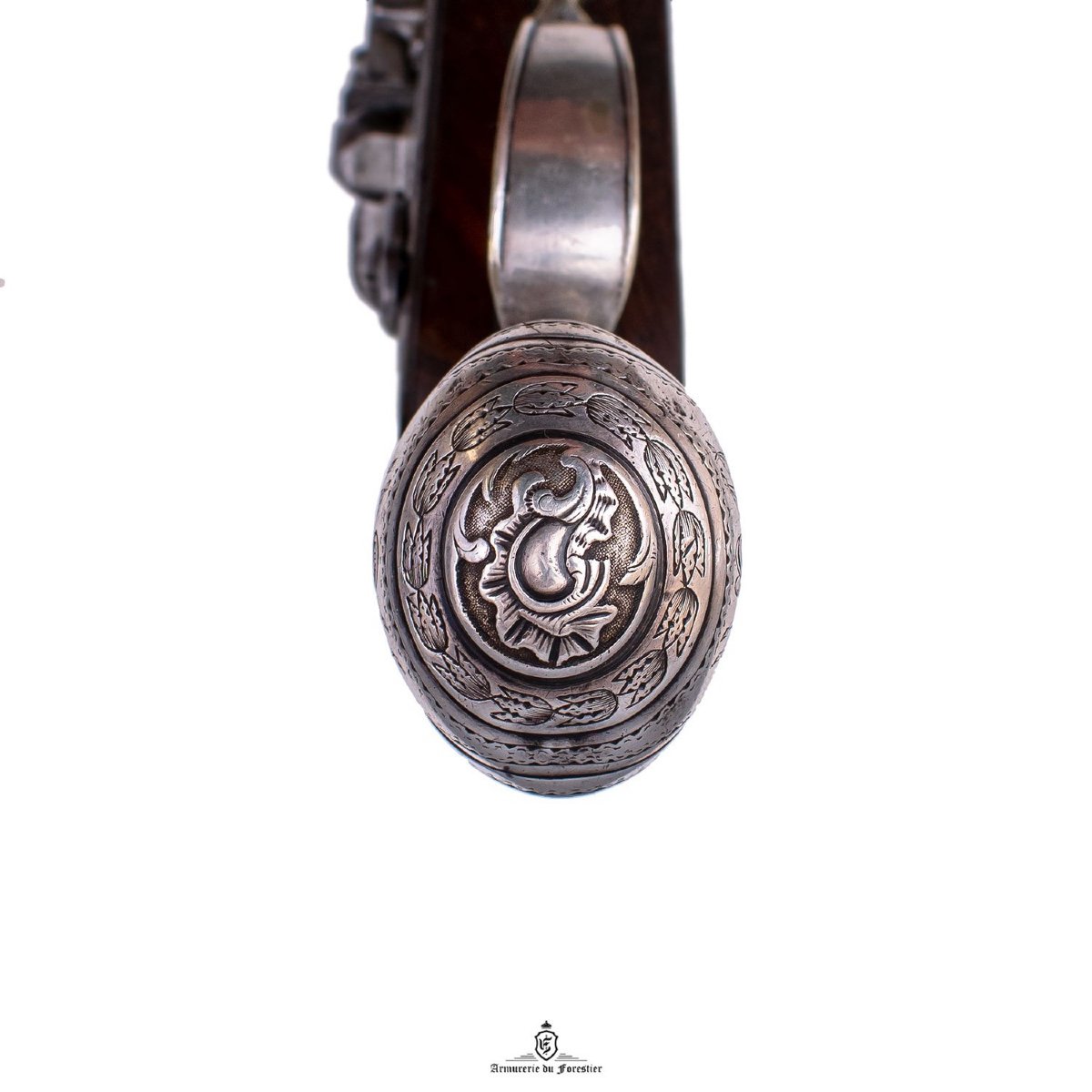 Superb Flintlock Pistol 'perion In Paris' With Links Of Russian Nobility-photo-3