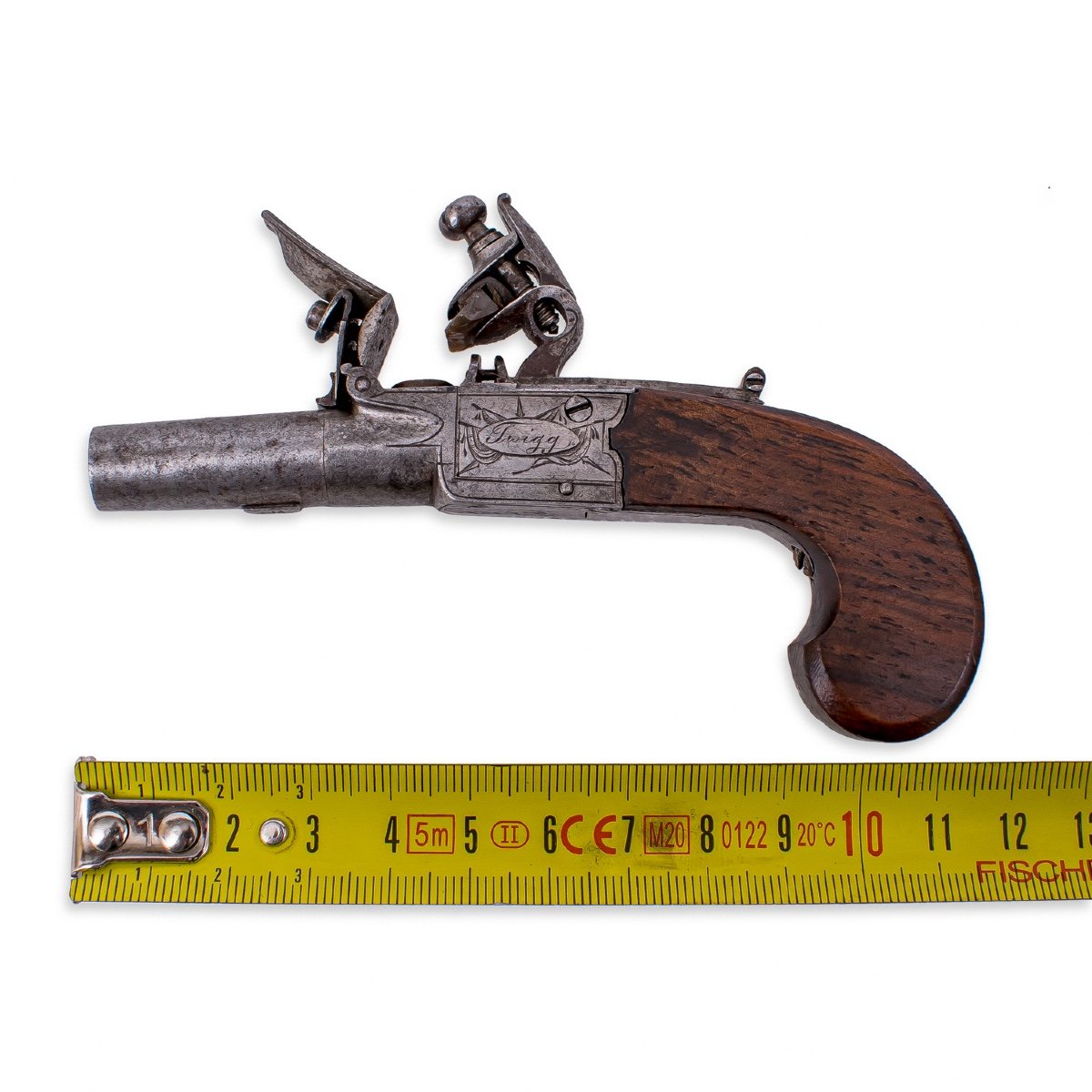 Very Beautiful Flintlock Pistol From Twigg, London, Circa 1770-photo-4