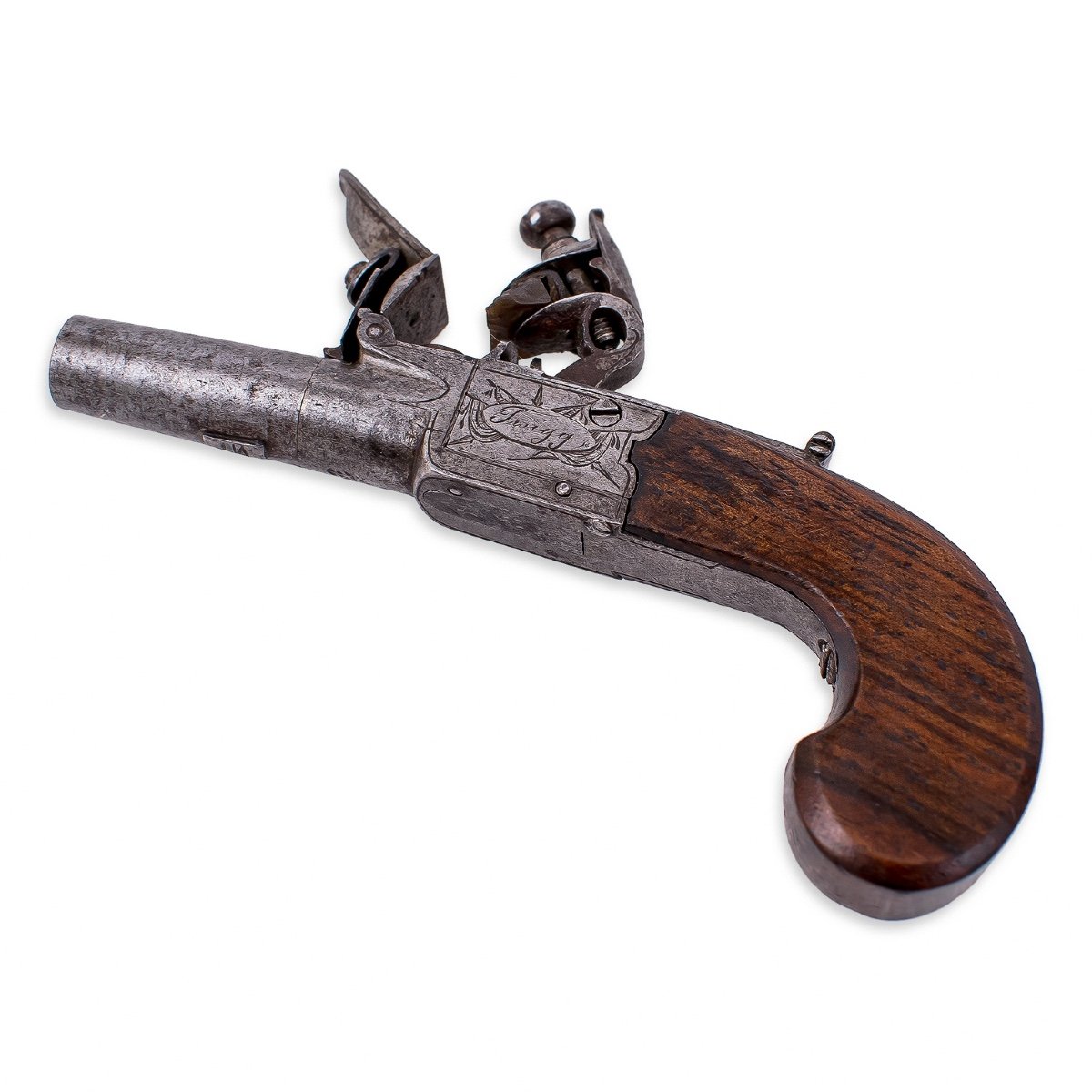 Very Beautiful Flintlock Pistol From Twigg, London, Circa 1770-photo-1
