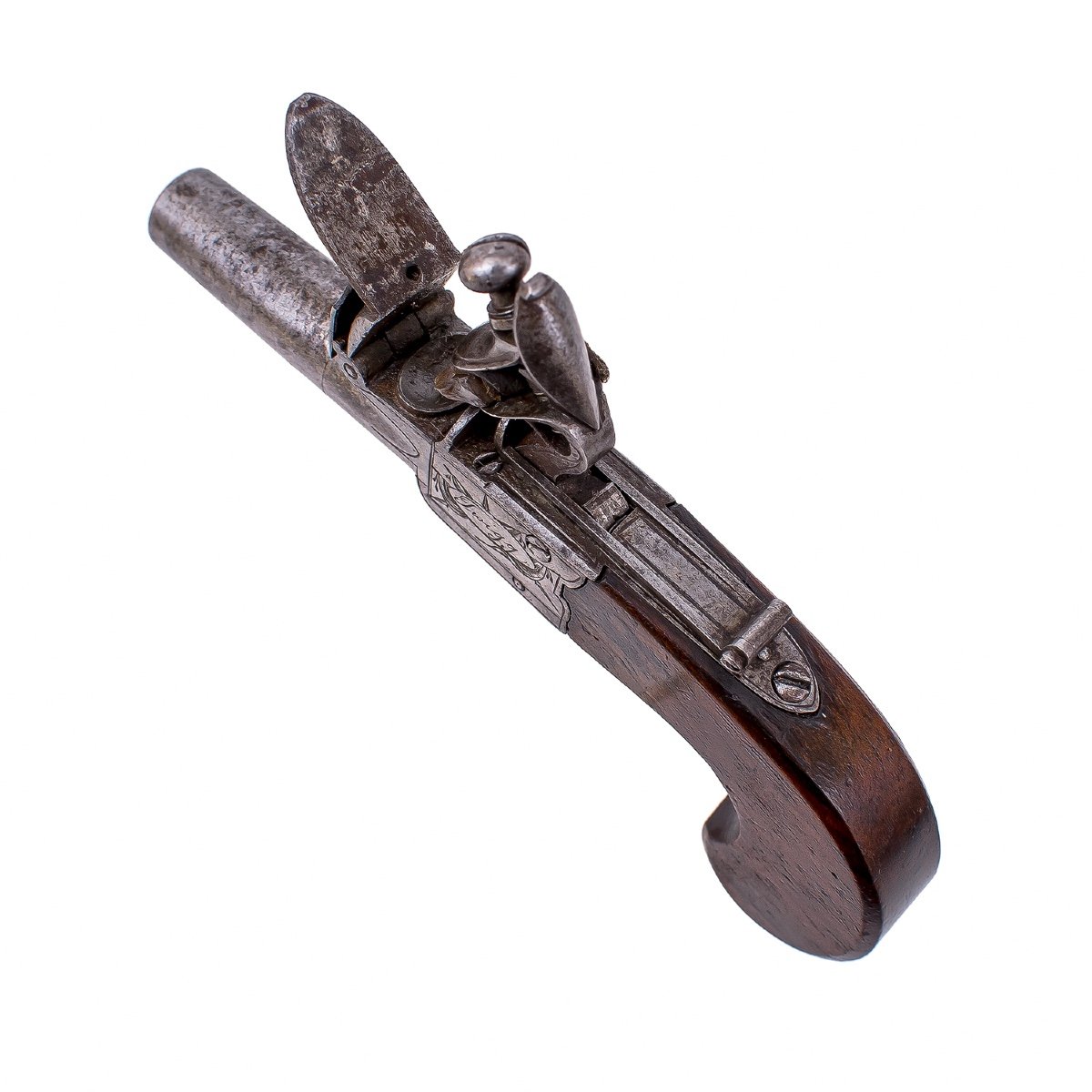 Very Beautiful Flintlock Pistol From Twigg, London, Circa 1770-photo-2