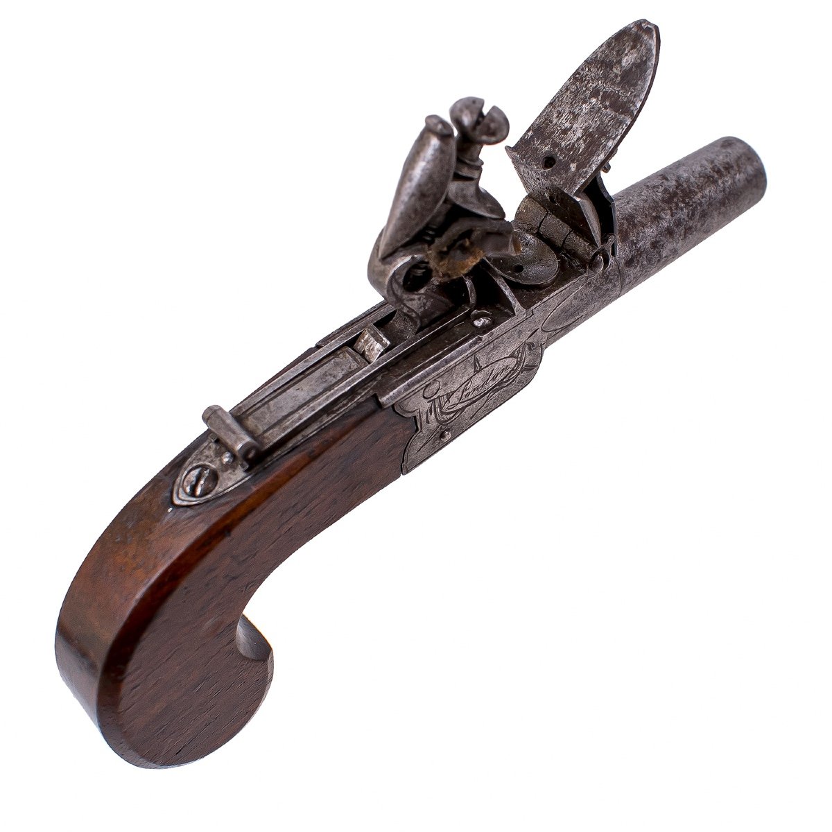 Very Beautiful Flintlock Pistol From Twigg, London, Circa 1770-photo-3