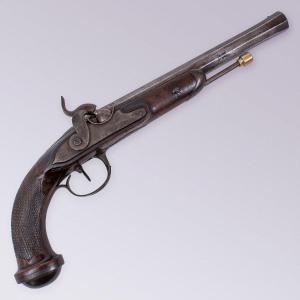 Officer's Pistol Converted From Flintlock To French Percussion, 19th Century