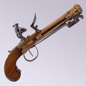 Flintlock Naval Officer Pistol - Late Eighteenth Period