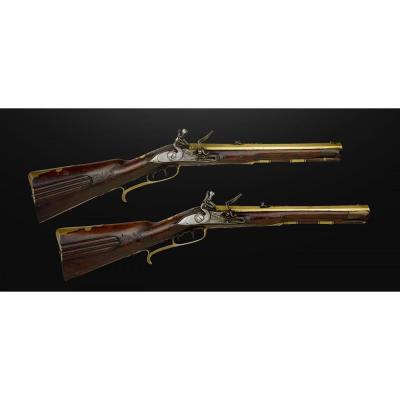 Paire De Carabines Autrichienne 1740, Cal 40