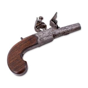 Very Beautiful Flintlock Pistol From Twigg, London, Circa 1770