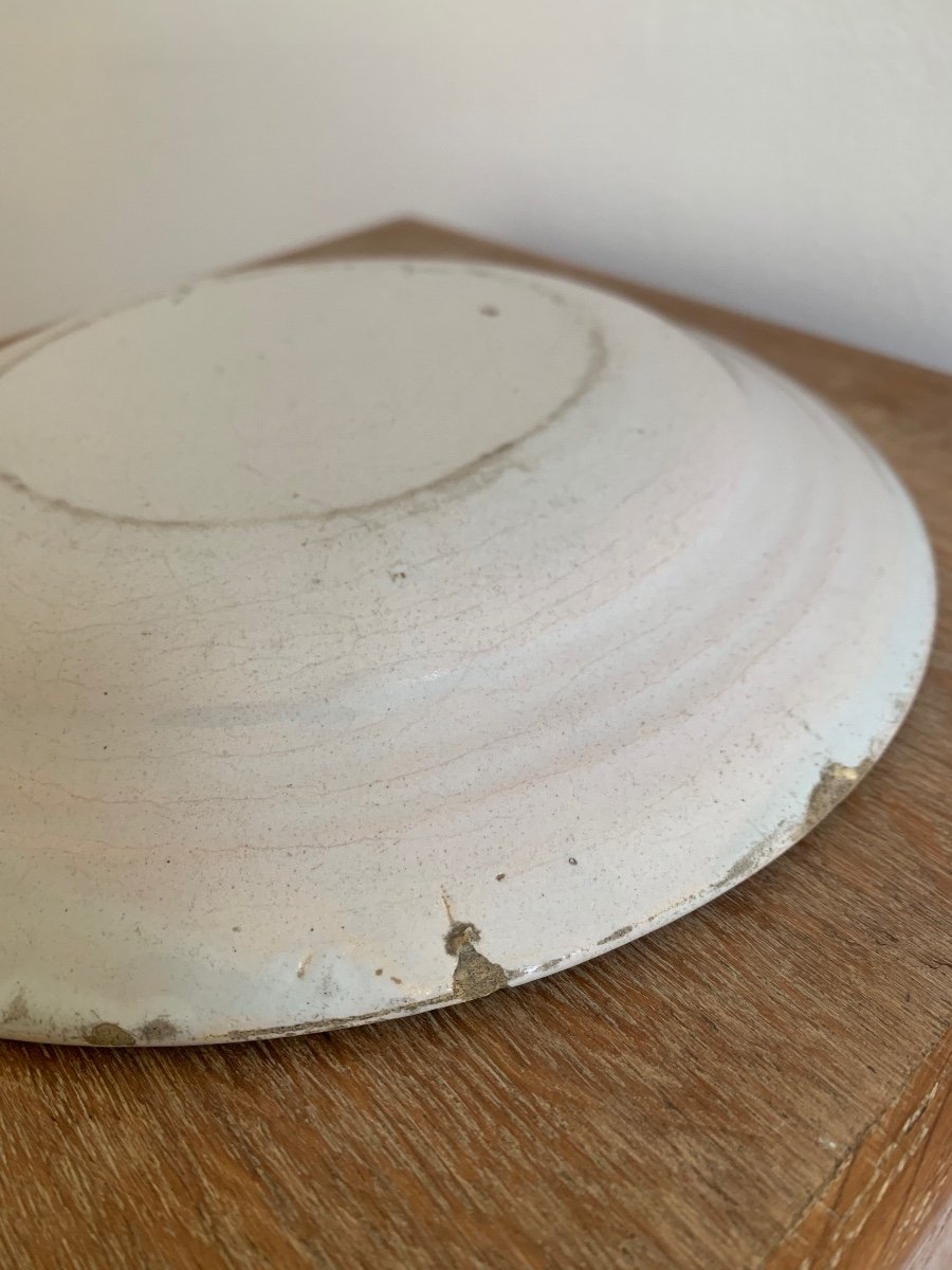 Rare « assiette Décor Montgolfière » Nord France-photo-1