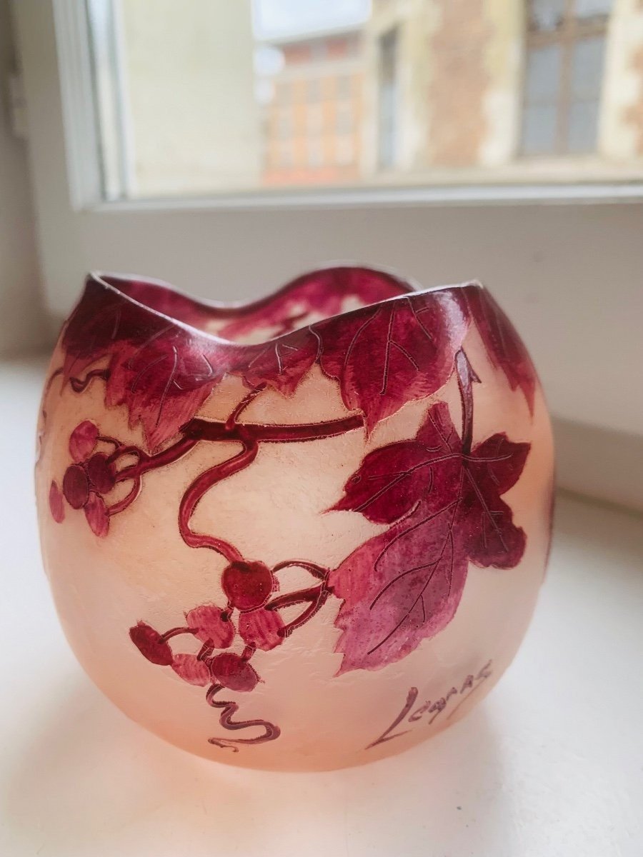 Monaco “ruby” Vase By Legras
