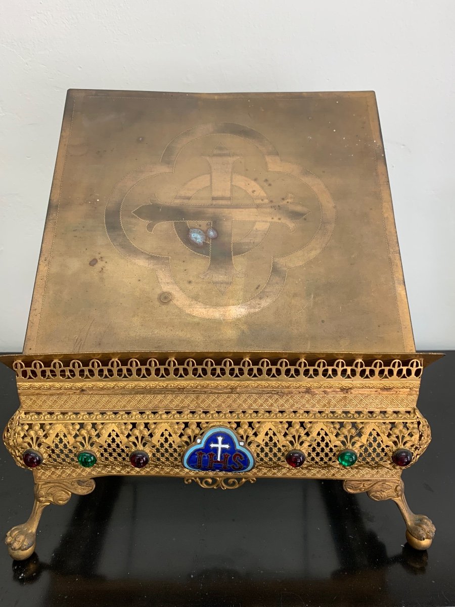 Lutrin-porte Bible Bronze Doré 