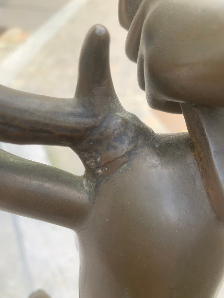 Important Bronze Sculpture Diana The Huntress (barbedienne & Collas) -photo-4