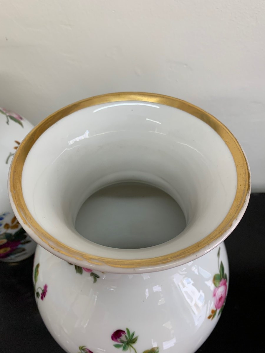 Paire De Vases Porcelaine Paris -photo-1