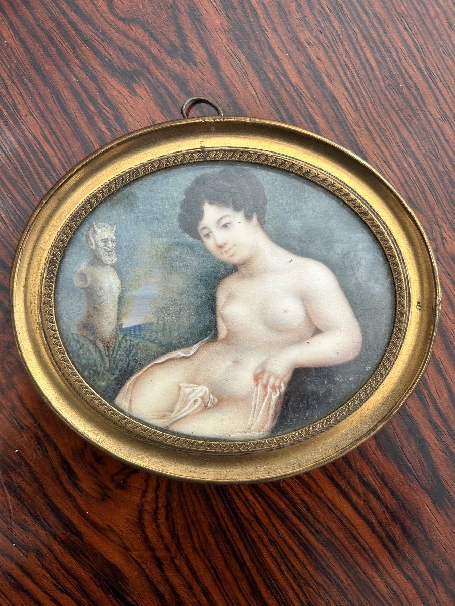 Miniature “the Nymph And The Faun”