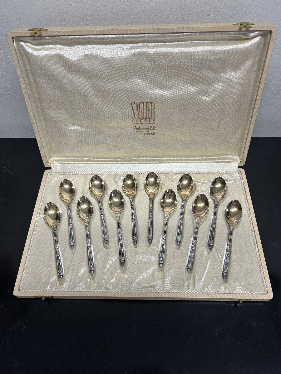 Saglier 12 Cuillères Moka à La Russe-photo-2