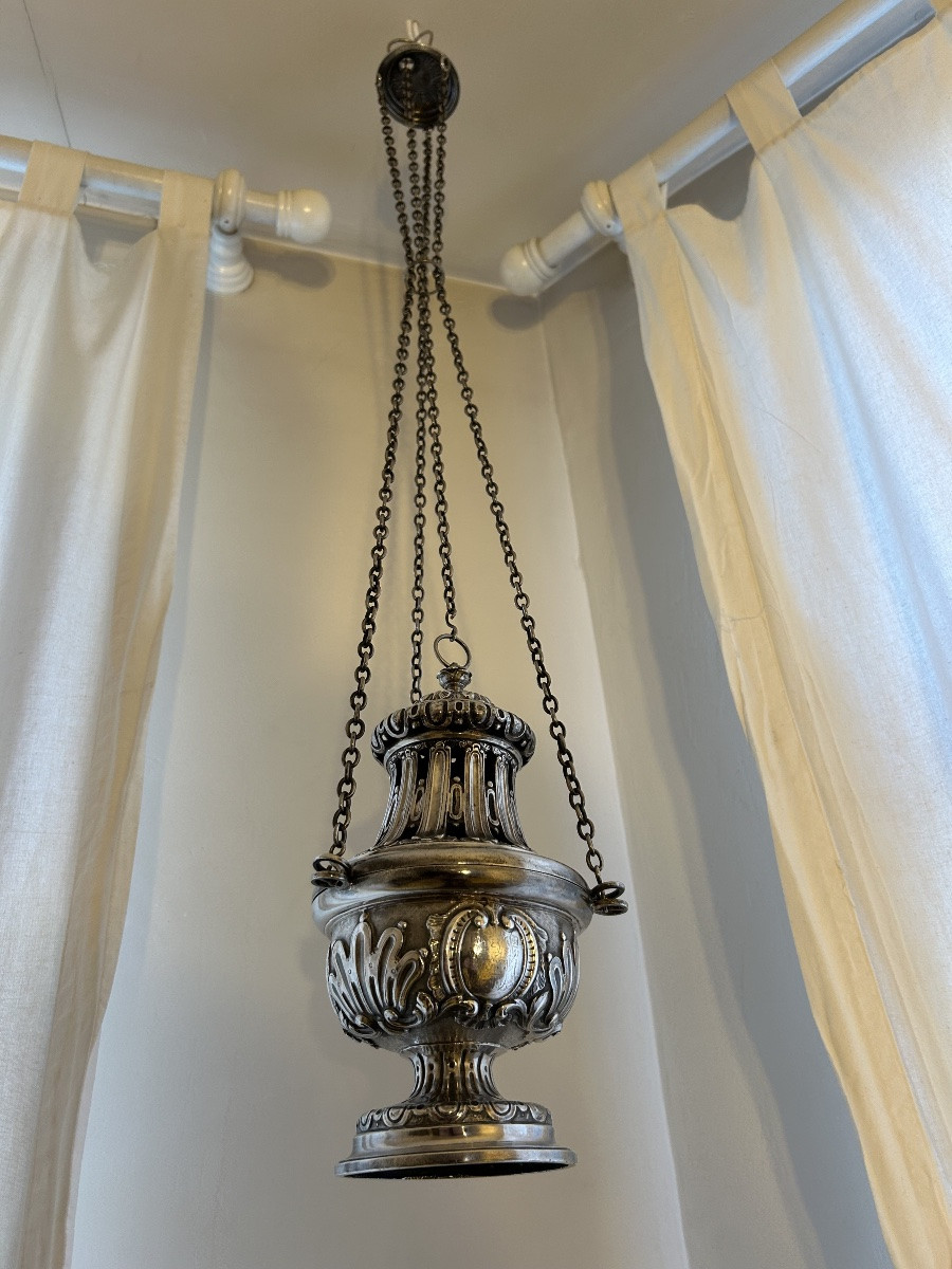 Silver Incense Burner With The Le Cocq Coat Of Arms, 1743-photo-2