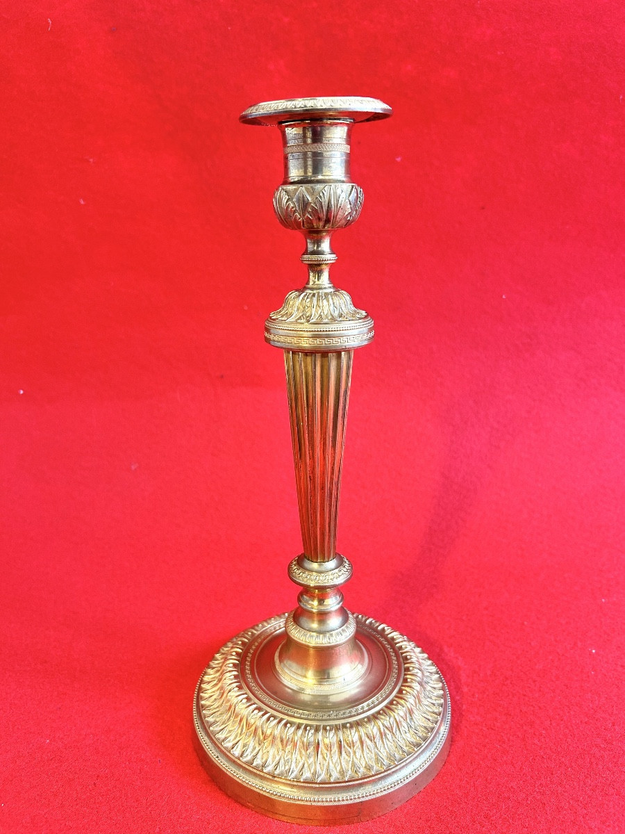 Flambeau bronze doré (Epoque Louis XVI)