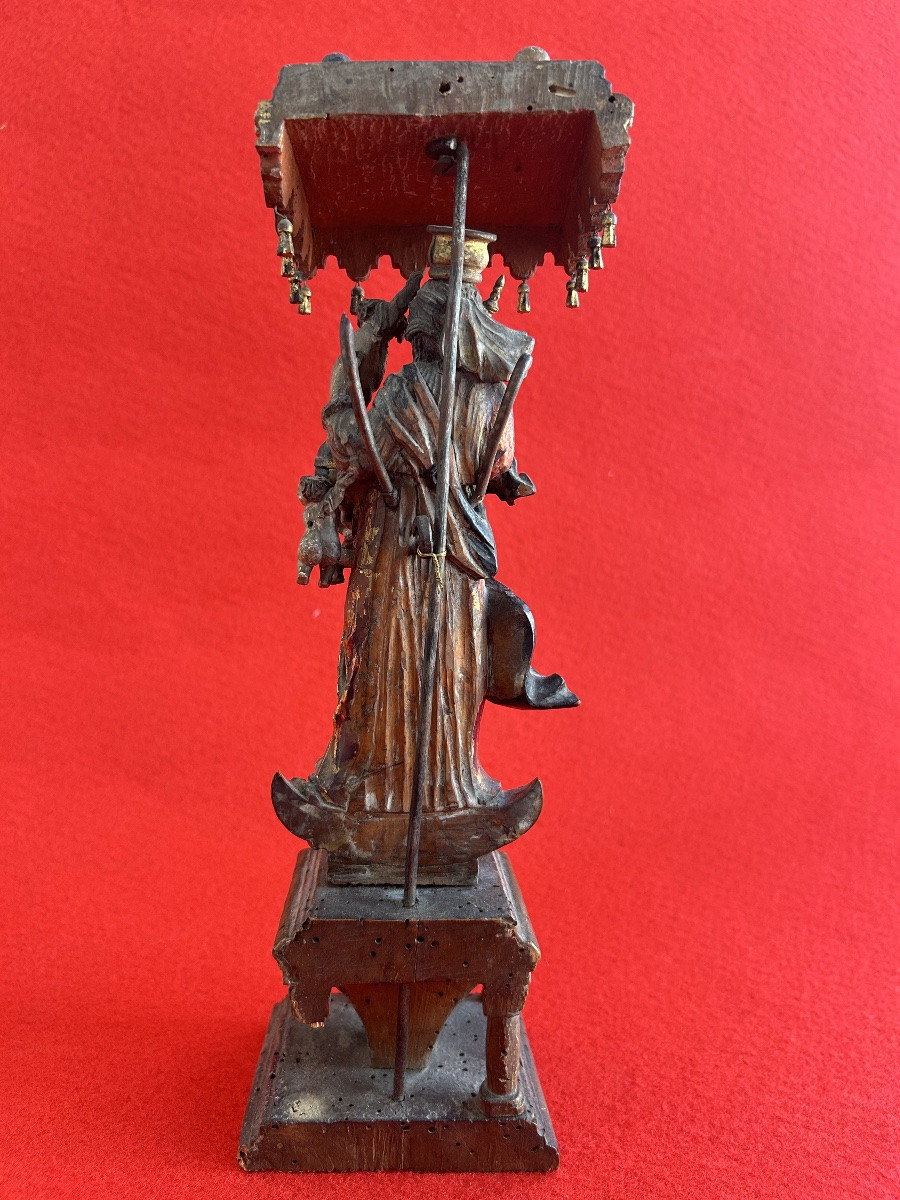 Virgin Carved Wood Baroque Period-photo-4