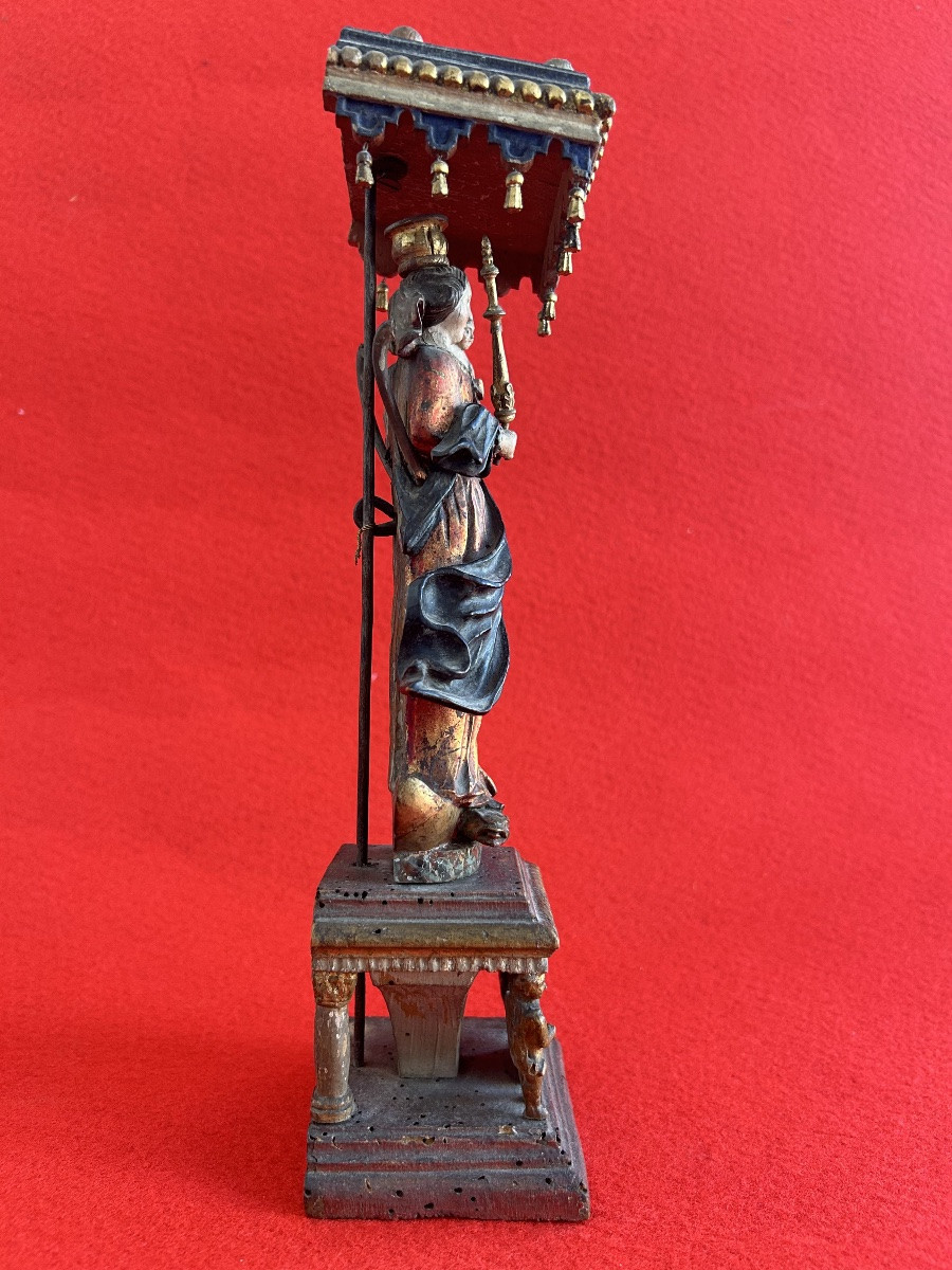 Virgin Carved Wood Baroque Period-photo-1