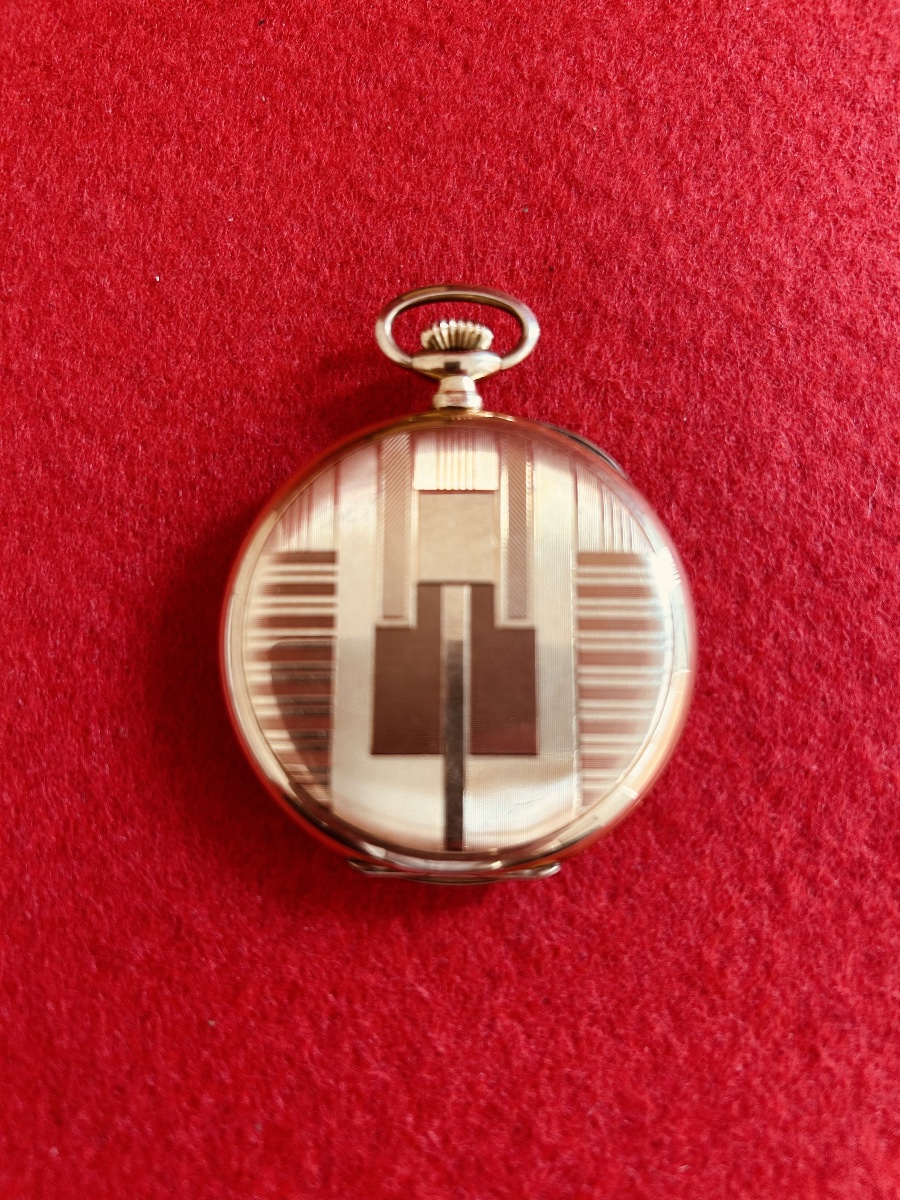Montre Gousset Art Deco Or 18k