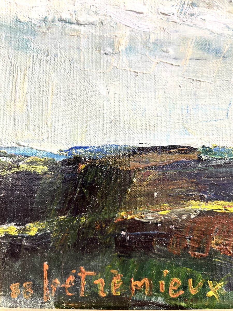 Huile sur toile « Arrière Pays de Boulogne sur Mer »-photo-2