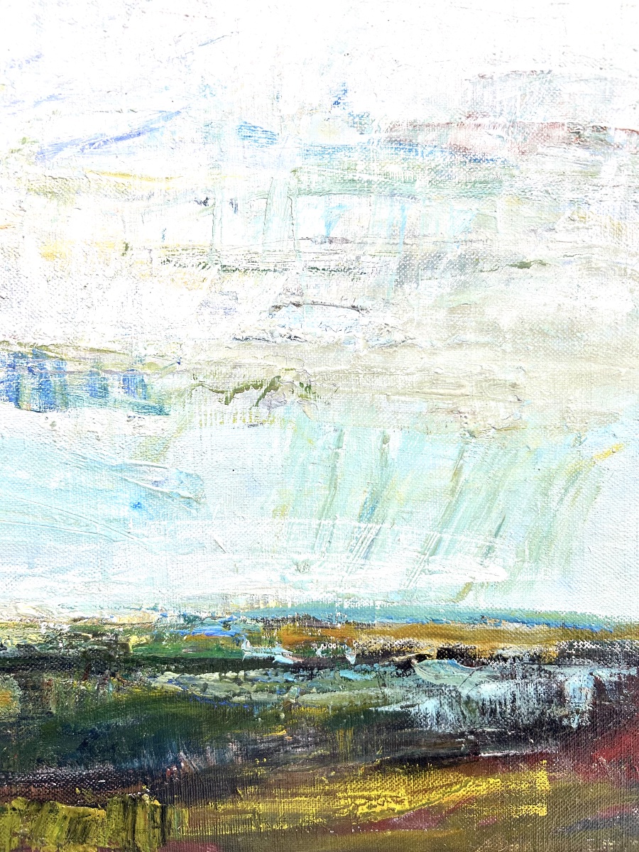 Huile sur toile « Arrière Pays de Boulogne sur Mer »-photo-3