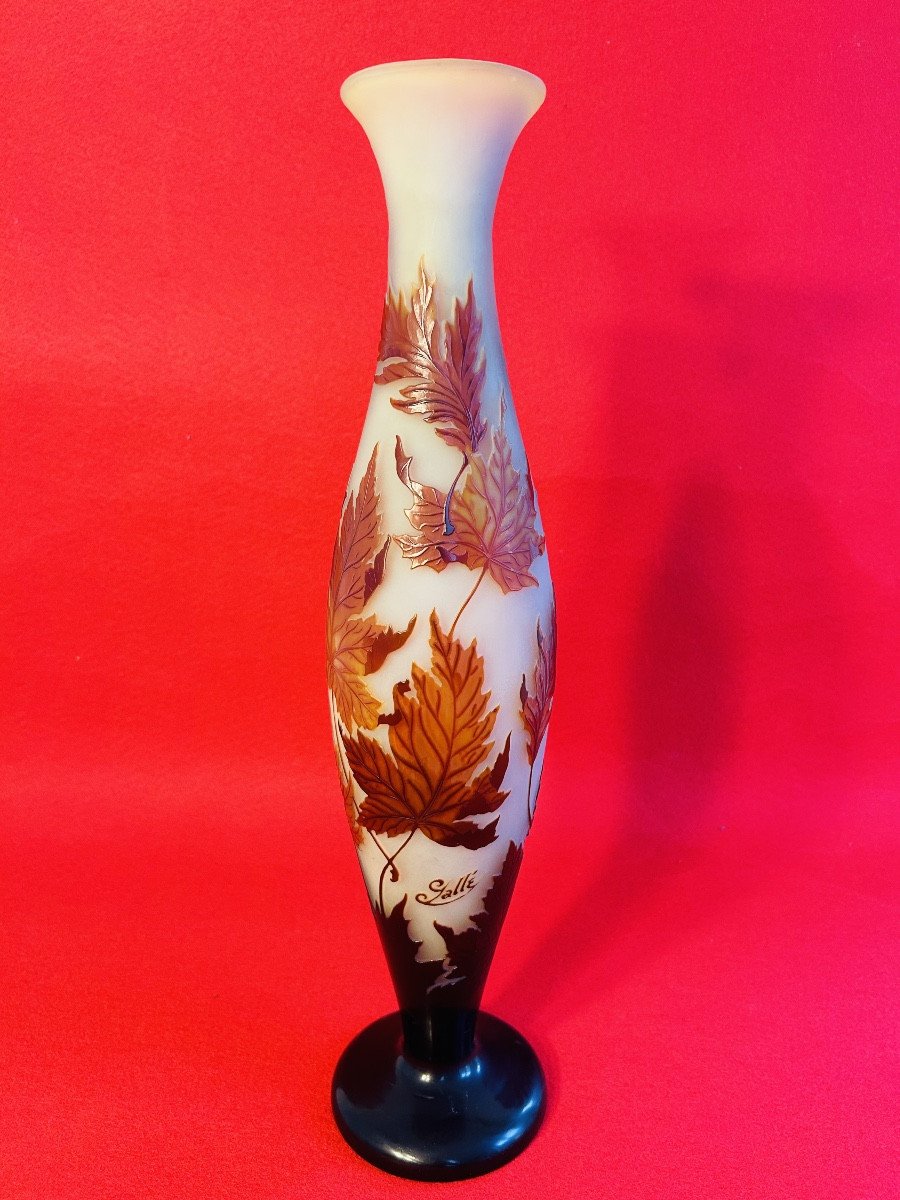 Vase Gallé « Feuilles d’automne »