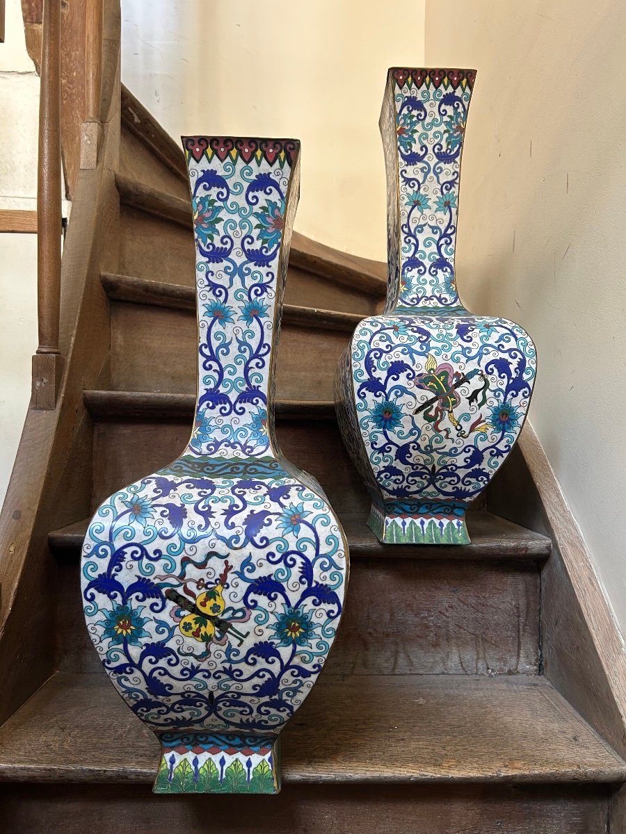 Paire Vases Aux Émaux Chinois-photo-3
