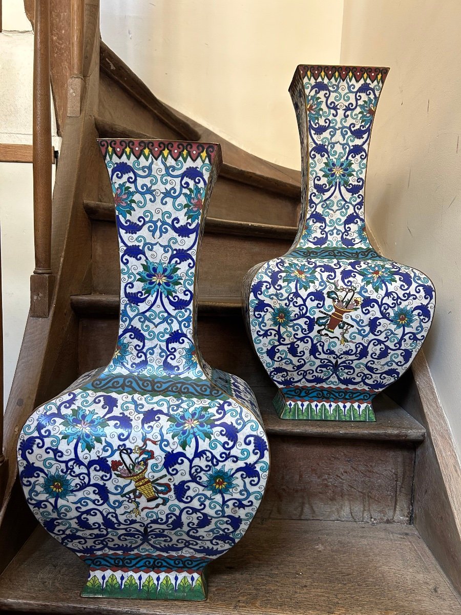Paire Vases Aux Émaux Chinois-photo-4