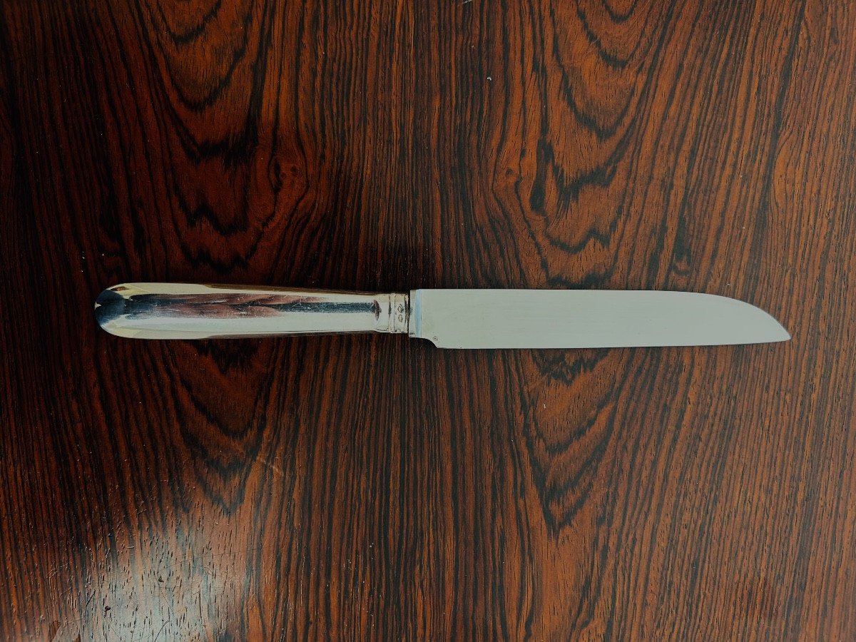 24 Large Silver Knives “cardeilhac,” France-photo-2