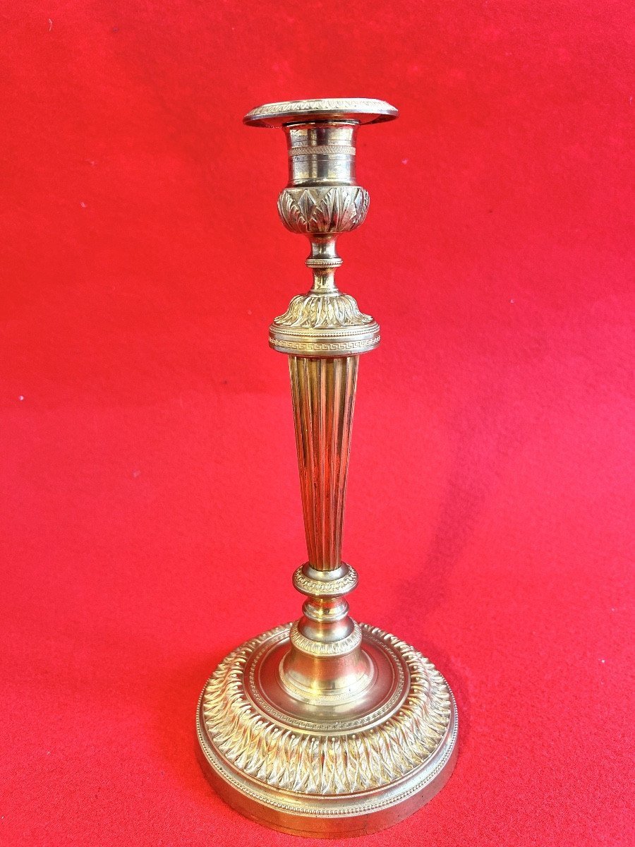 Flambeau bronze doré (Epoque Louis XVI)