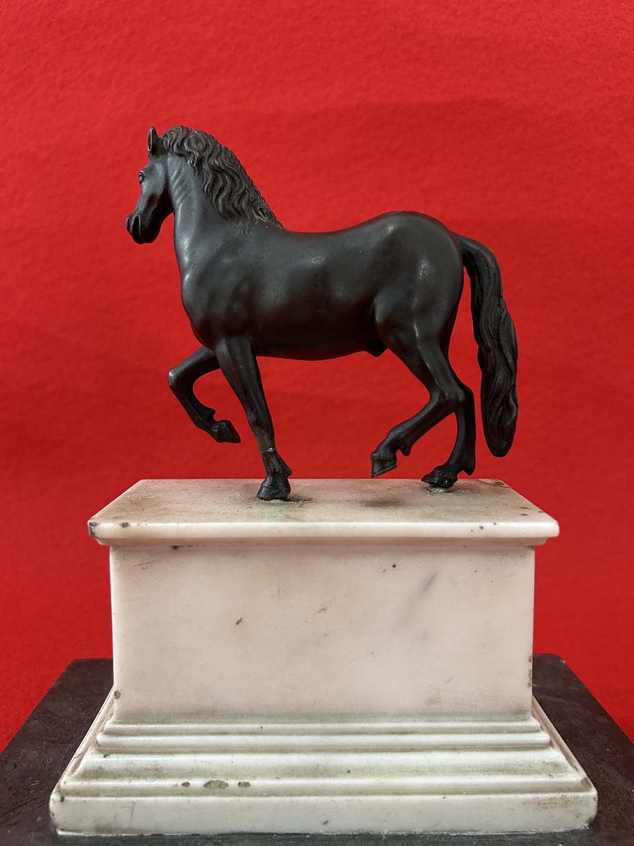 Cheval en bronze style Renaissance -photo-2