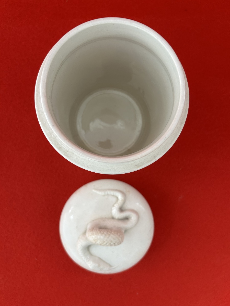  Pair Of Earthenware Pharmacy Jars (douai?) 19th Century-photo-4