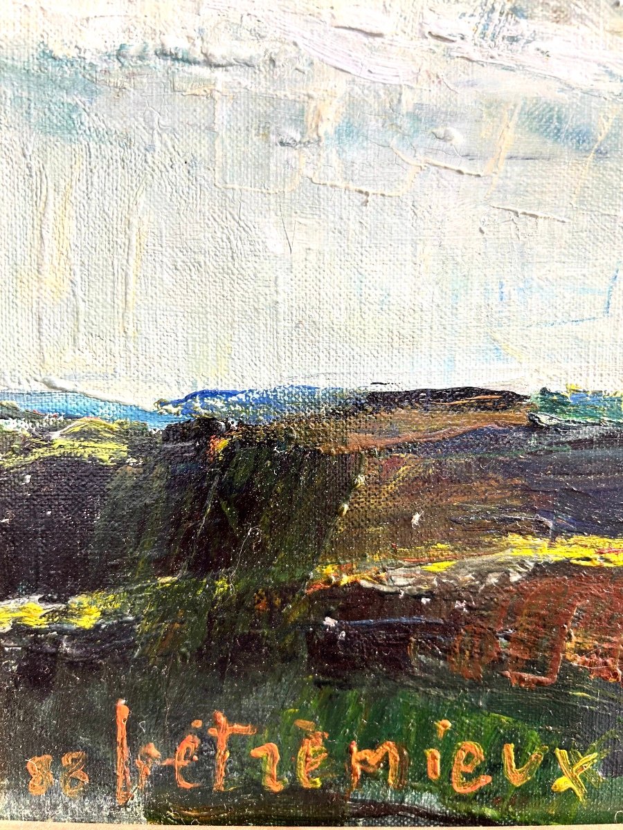 Huile sur toile « Arrière Pays de Boulogne sur Mer »-photo-2