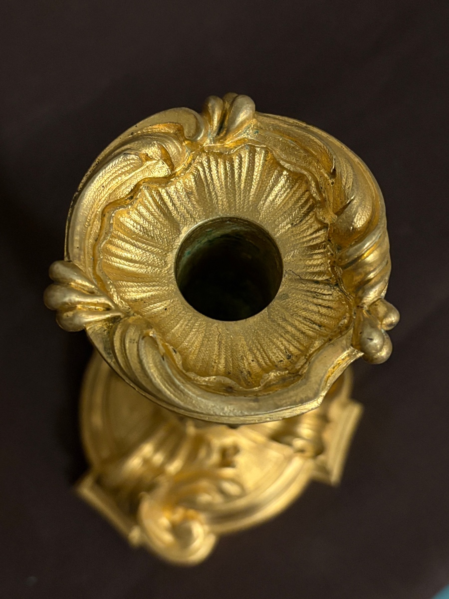 PAIRE DE FLAMBEAUX DE STYLE  XV-photo-5