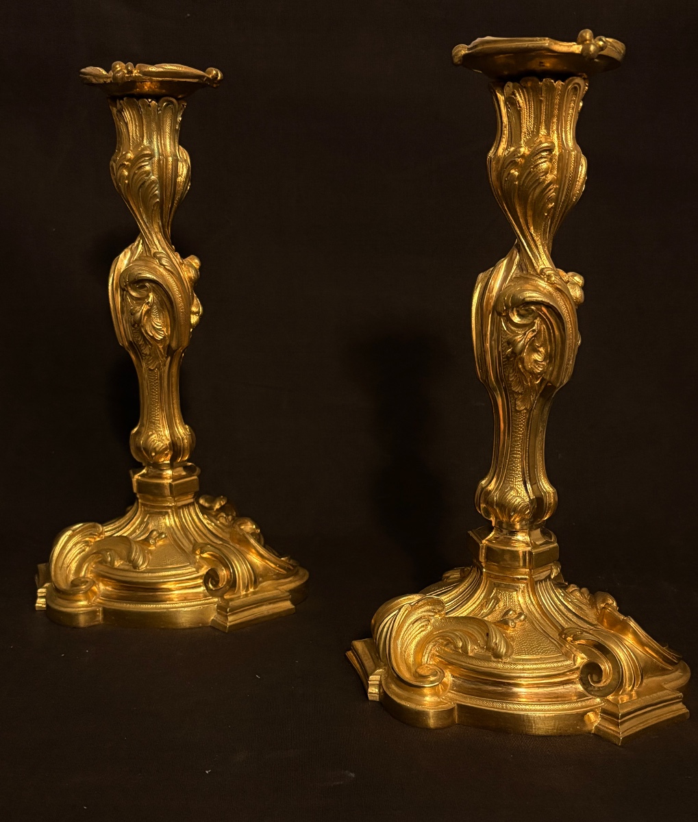 PAIRE DE FLAMBEAUX DE STYLE  XV