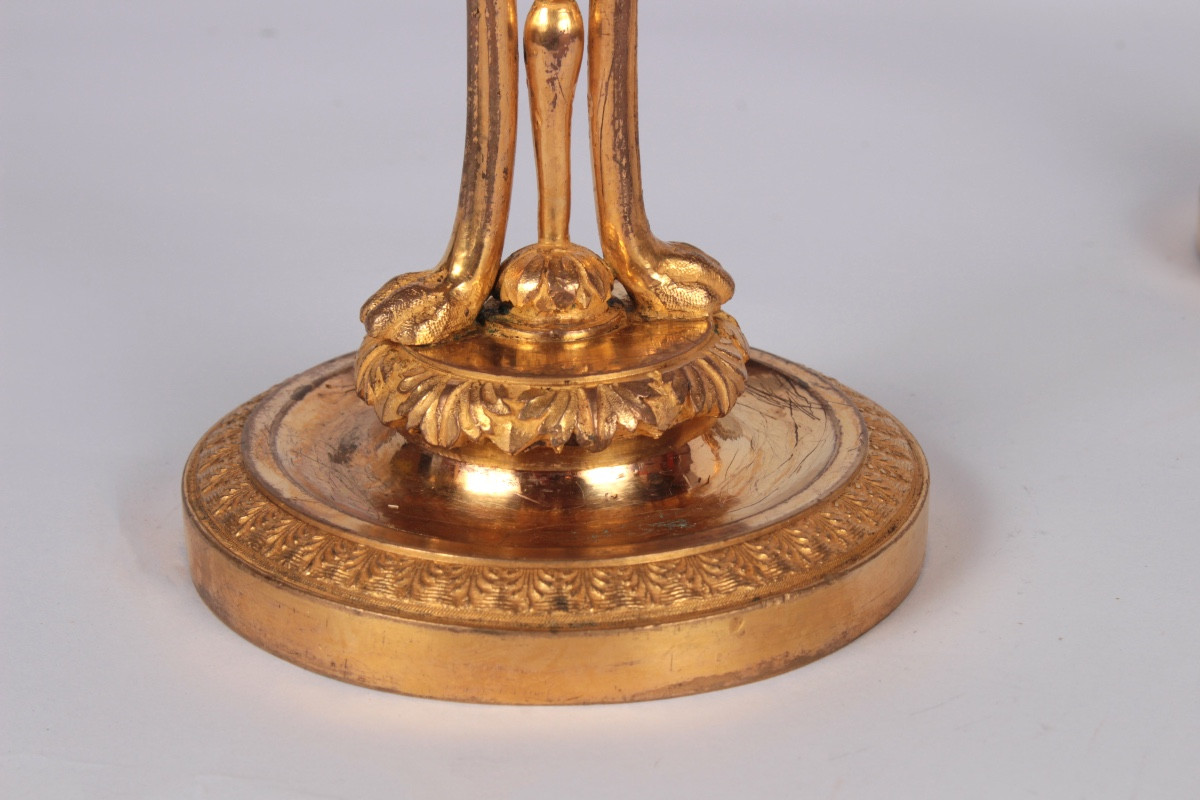 A Paire Of  Consulat Periode Ormolu  Candlesticks-photo-4