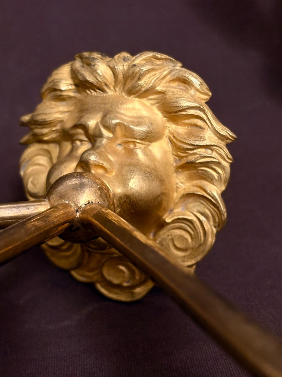 Paire Of  Empire Ormolu  Wall Lights -photo-1