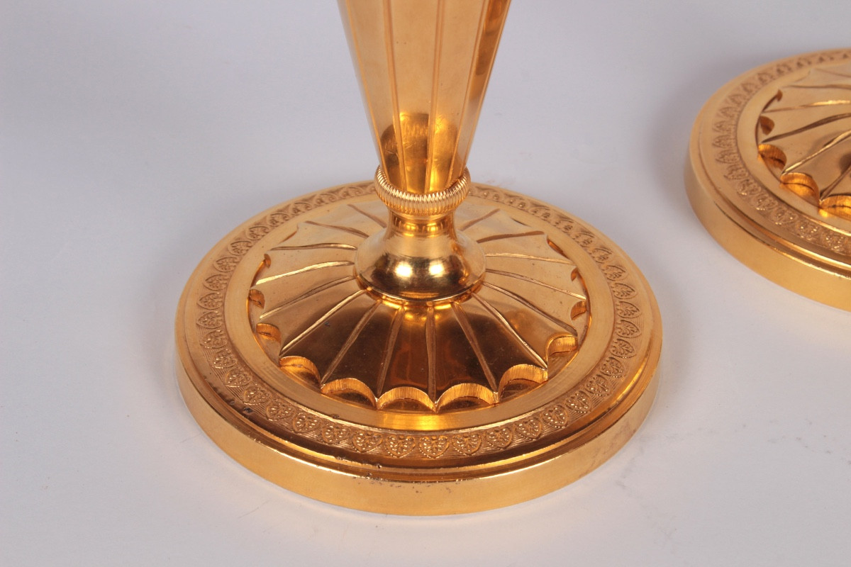 A Fine Pair Of Ormolu Candlesticks By Thomire-duterme Et Cie-photo-2