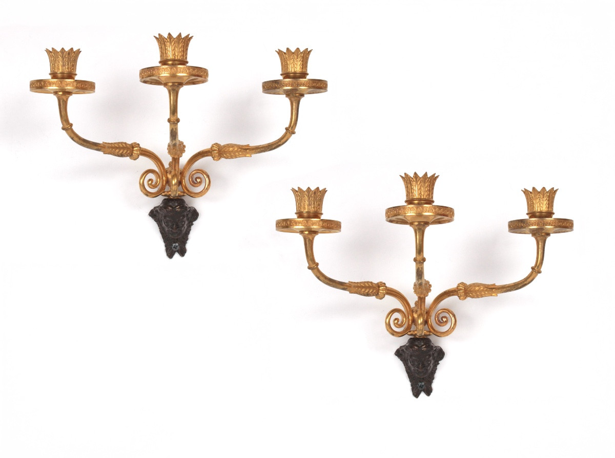 A  Pair Of Wall Sconces, Empire Period, Northern Europe Circa 1815
