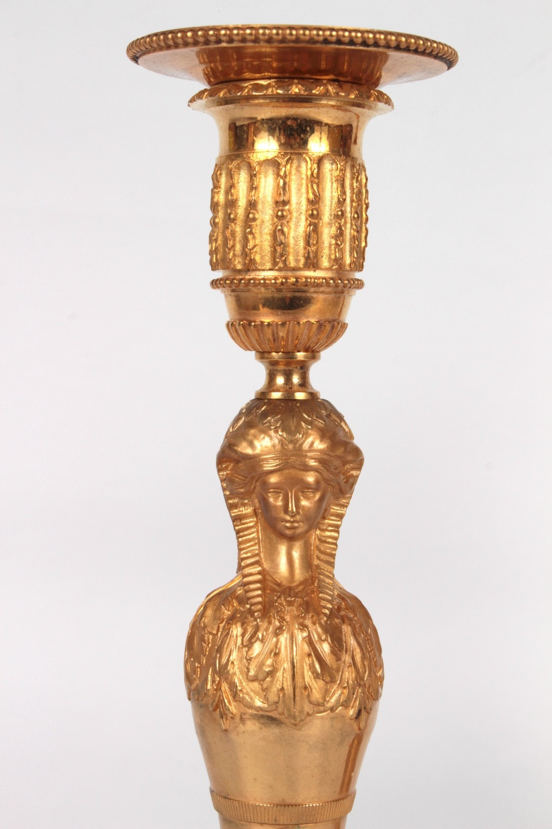 Paire de flambeaux d'Époque Louis XVI-photo-4