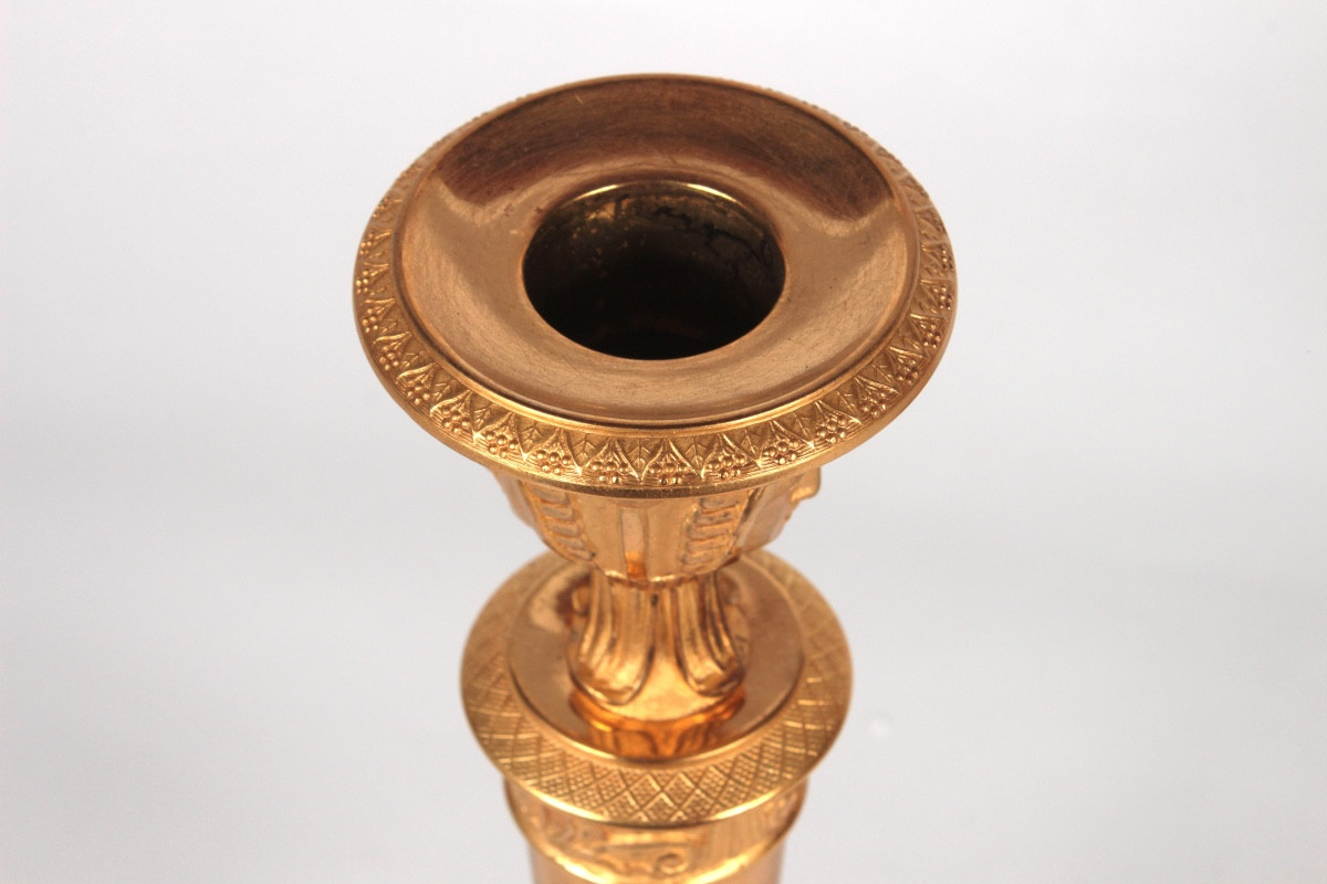 Paire de Flambeaux d'Epoque Consulat , Paris vers 1795-photo-2