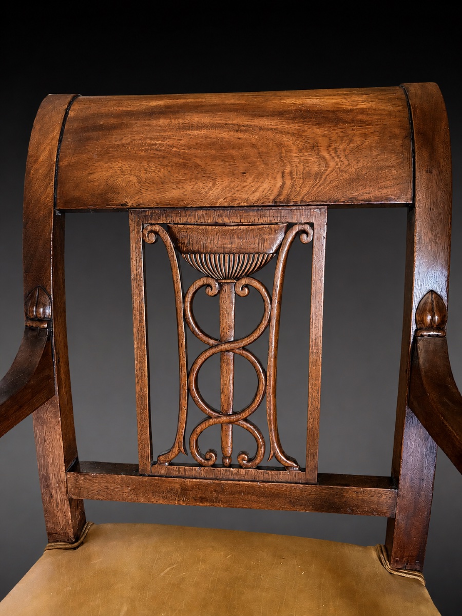 Fauteuil de bureau ,  Cressent , Epoque  Consulat, vers 1800-photo-2