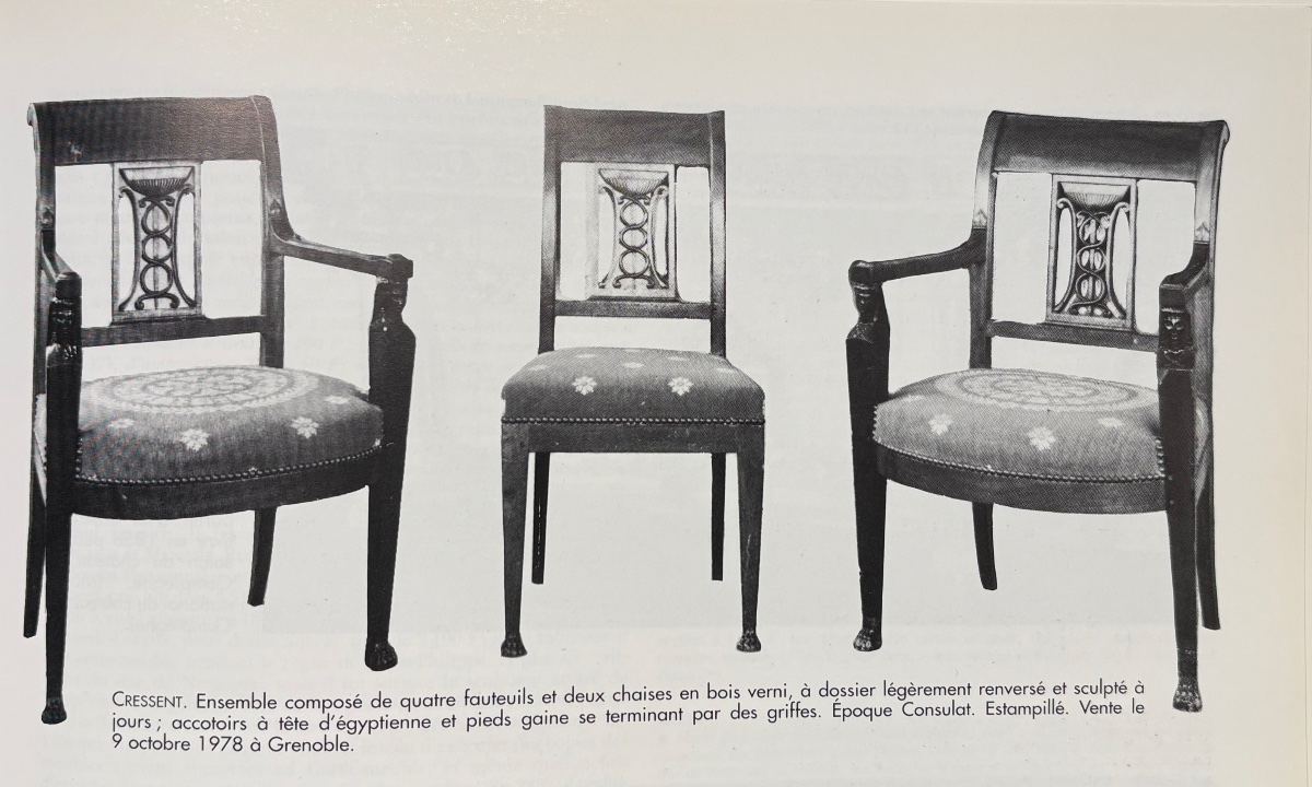 Fauteuil de bureau ,  Cressent , Epoque  Consulat, vers 1800-photo-3