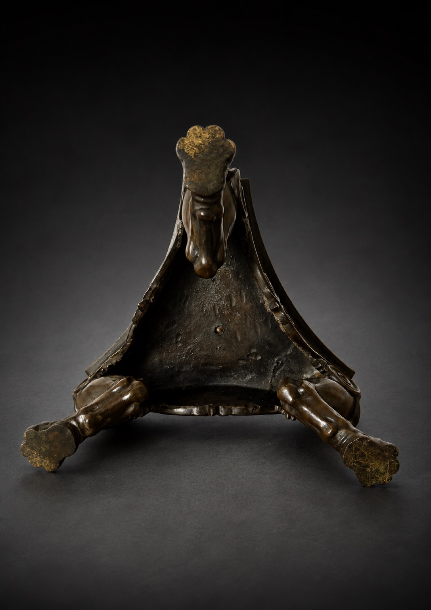 A Pair  Of Empire Gilt And Patinated Bronze Candlesticks-photo-4