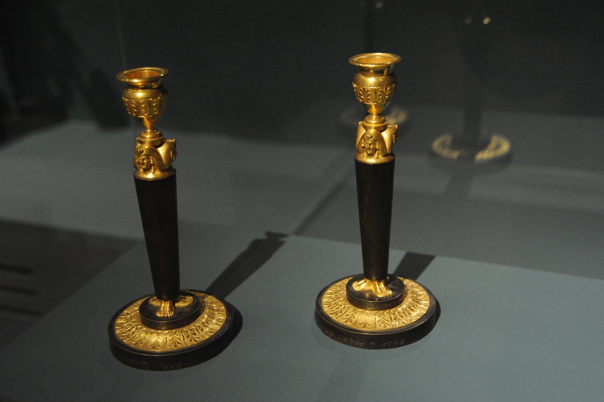 Pair Of Egyptian Candlesticks From The Empire Period, ‘retour D’egypte’. Circa 1805-photo-1