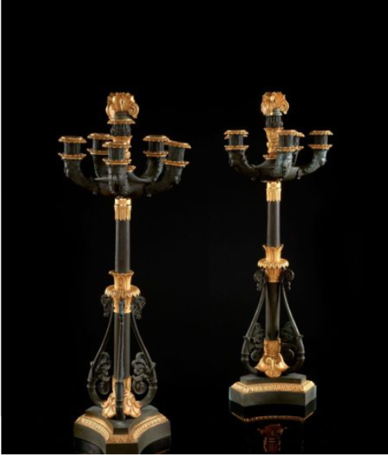Pair Of Candelabra Epouqe Restoration