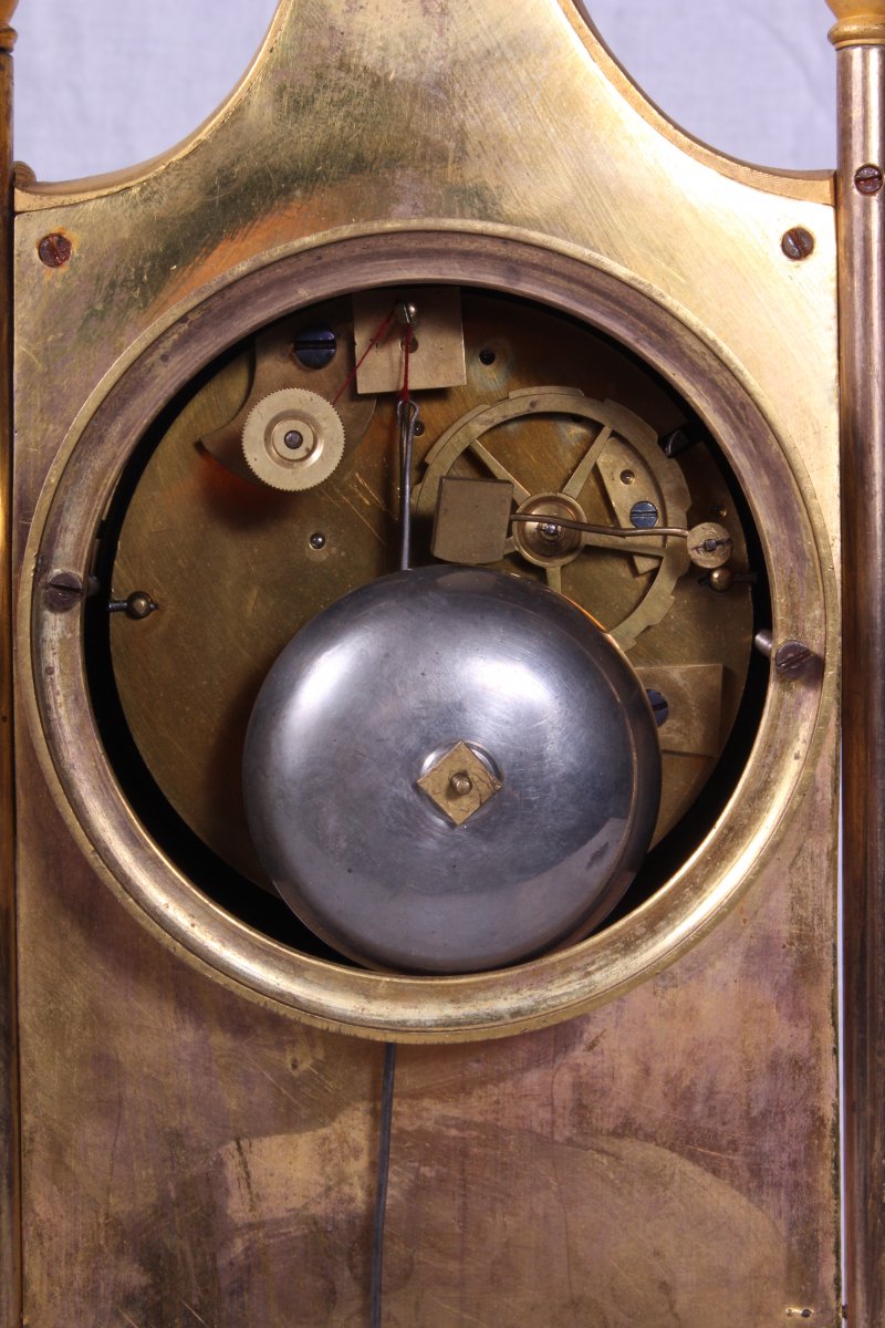 An Empire Gilt Bronze Mantel  Clock-photo-2