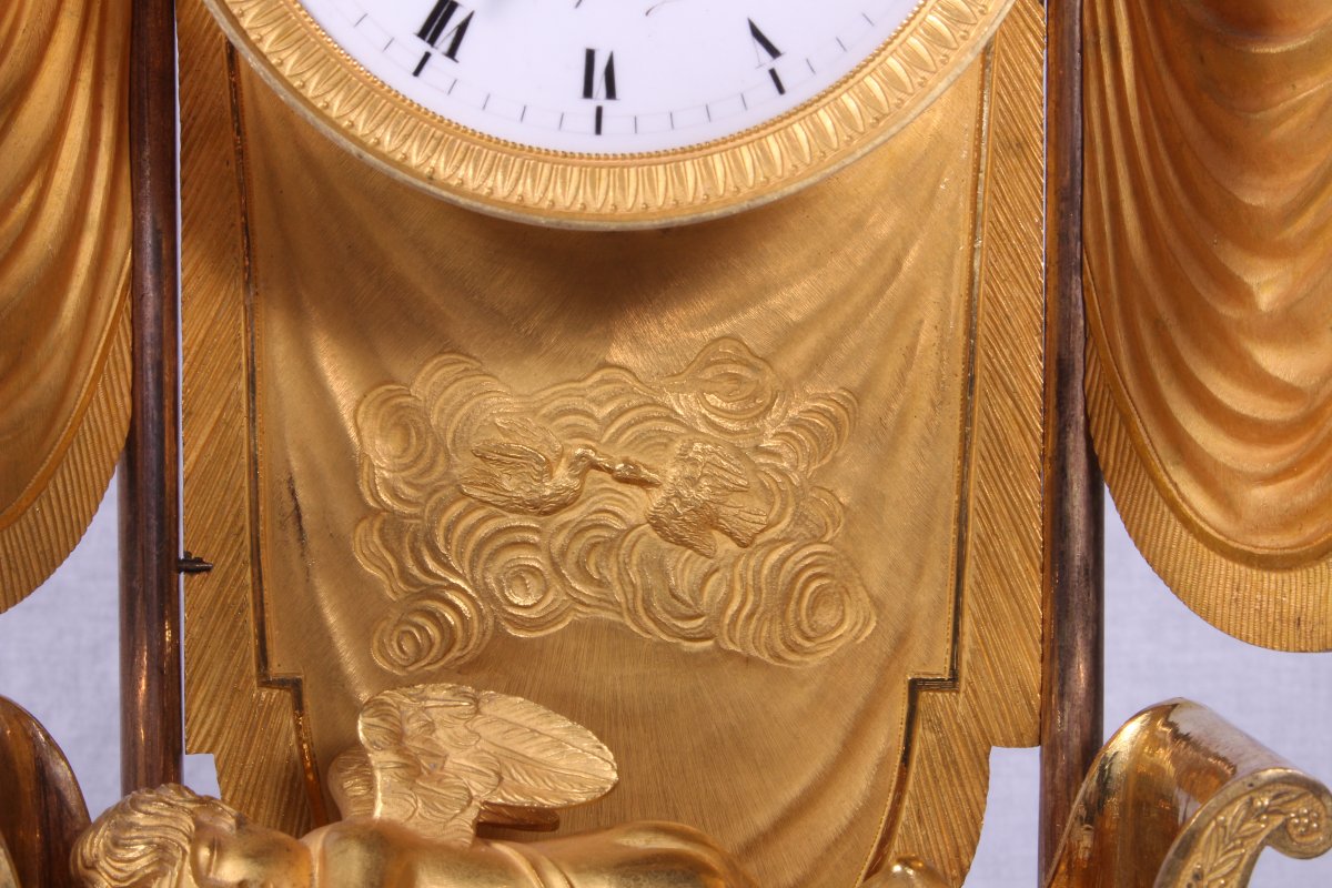 An Empire Gilt Bronze Mantel  Clock-photo-4