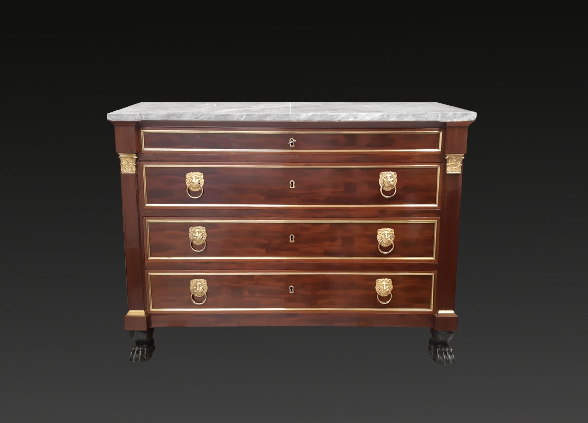 An Empire Period Mahogany Commode Attributed To Molitor